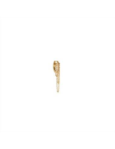 Creole Demi Pavee Diamants et 3 Chaines