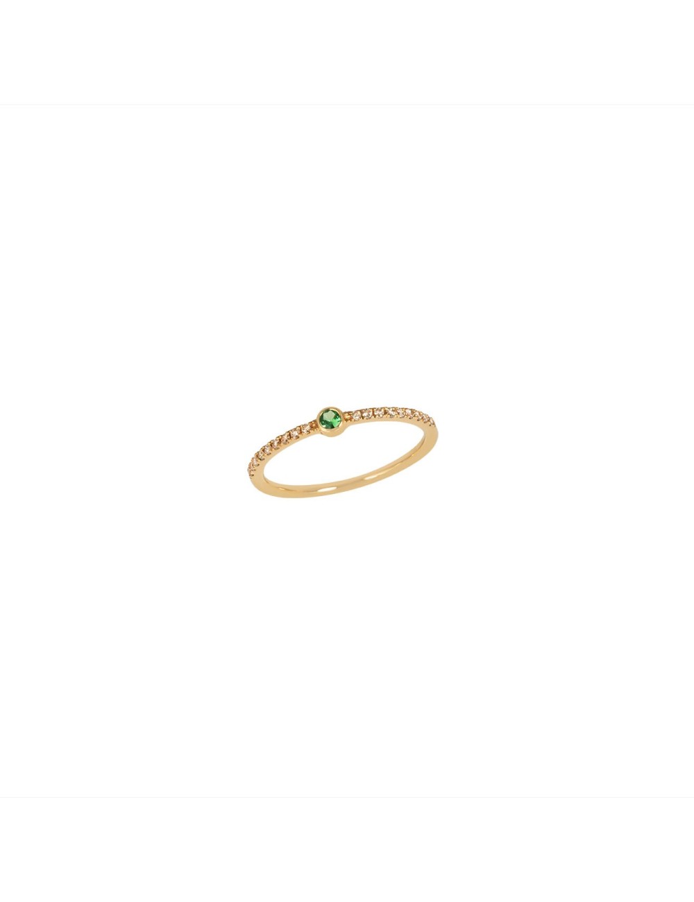 Bague Diamants Bruns et Tsavorite