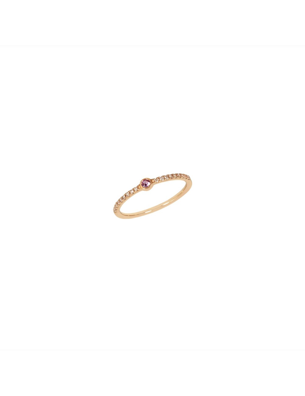 Bague Diamants Bruns et Pink Saphir