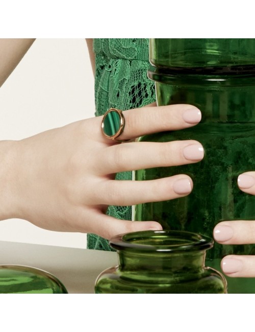 Disc Ring Ever Malachite