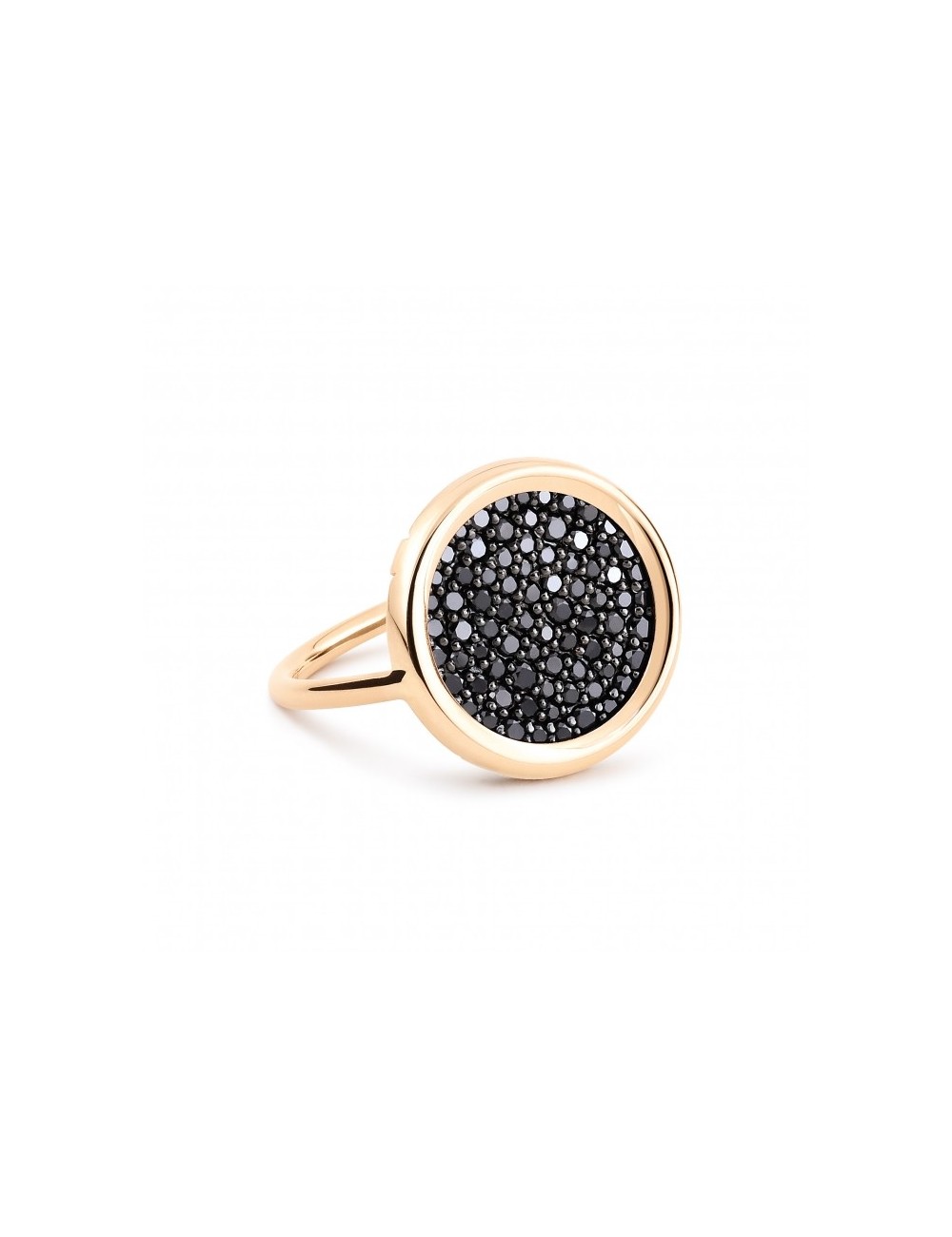 Bague Baby Disc Ring Diamants Noir