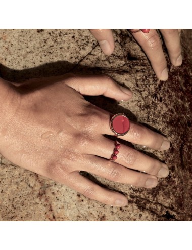 Disc Ring Maria Coral