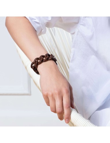 Flat Chain Bracelet Maroon