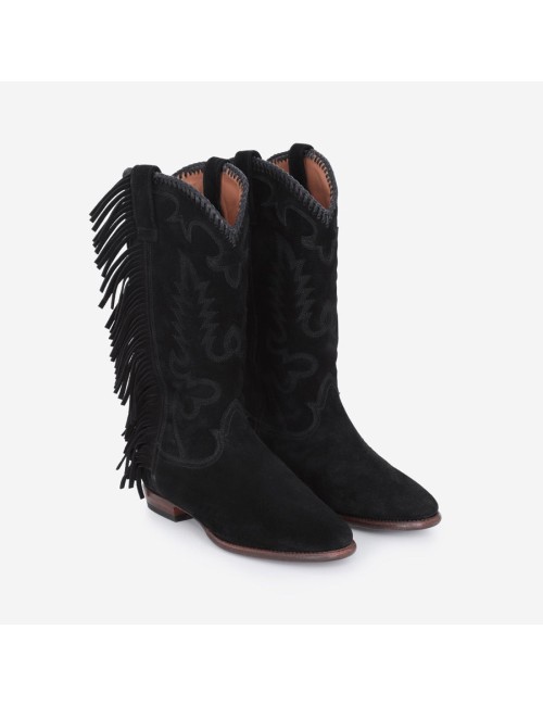 Midnight Bottes Black Franges