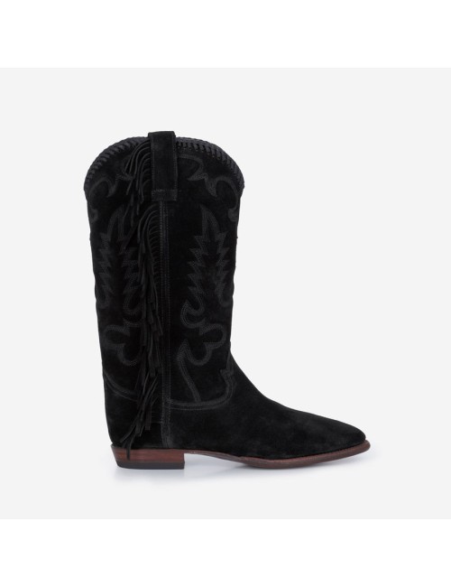 Midnight Bottes Black Franges