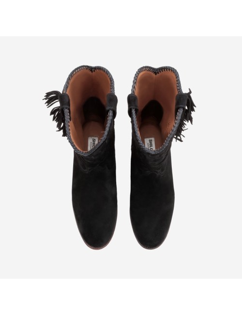 Midnight Bottes Black Franges