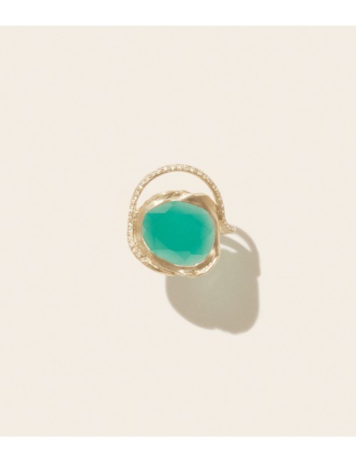 Gaia Bague Green Onyx