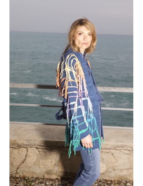 Psychedelic Cardi Calypso Bleu