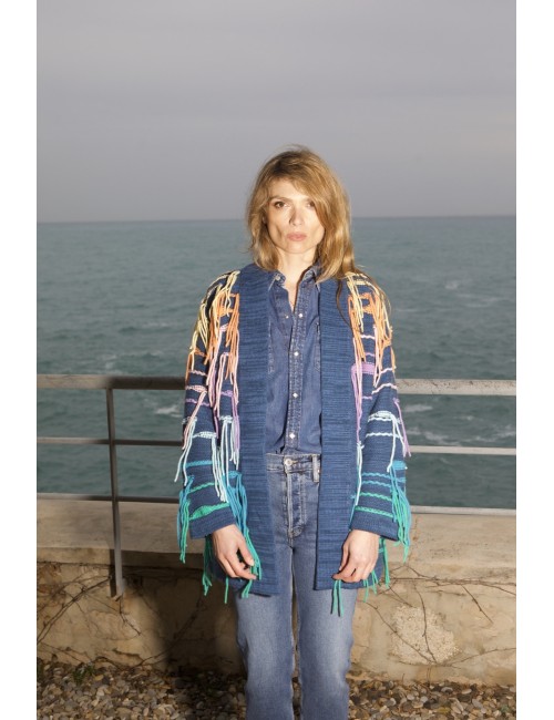 Psychedelic Cardi Calypso Bleu