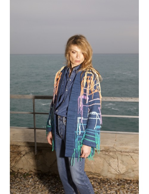 Psychedelic Cardi Calypso Bleu