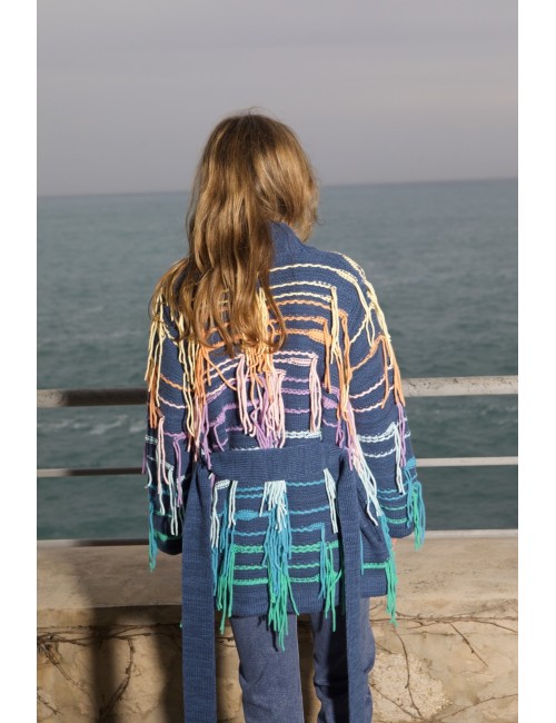 Psychedelic Cardi Calypso Bleu