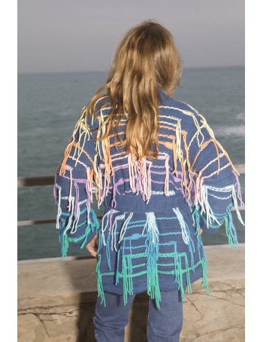 Psychedelic Cardi Calypso Bleu