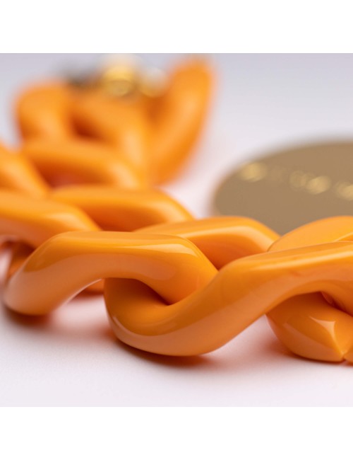 Flat Chain Bracelet Light Orange