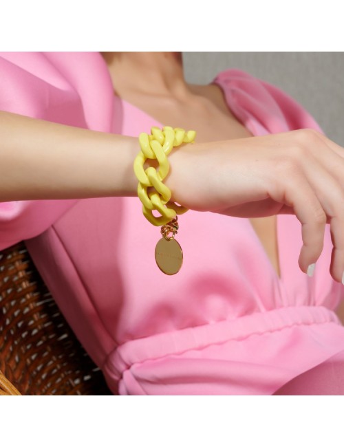 Flat Chain Bracelet Yellow