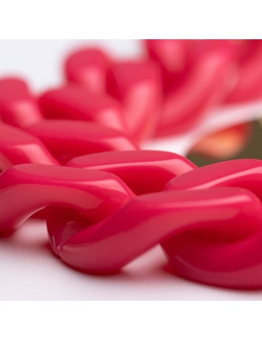Flat Chain Bracelet Pink