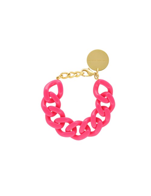 Flat Chain Bracelet Pink