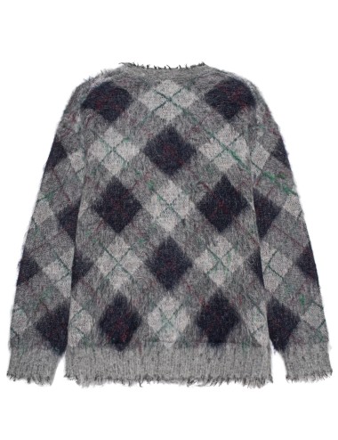 Fluffy Plaid Grey