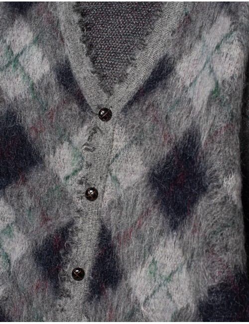 Fluffy Plaid Grey