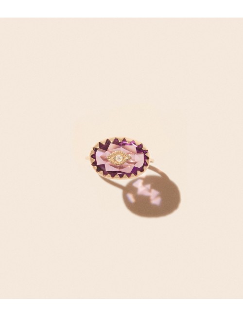 Souad Bague Purple Amethyst
