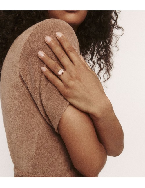 Souad Bague Quartz Rose