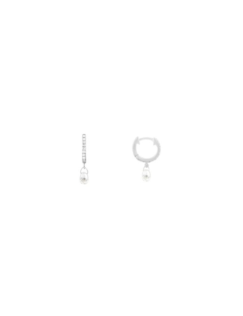 Lightly Briolette Earring White Gold
