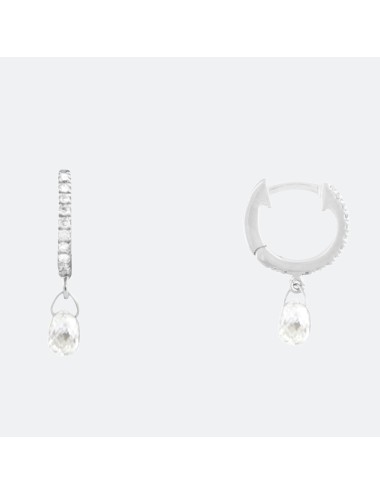 Lightly Briolette Earring White Gold