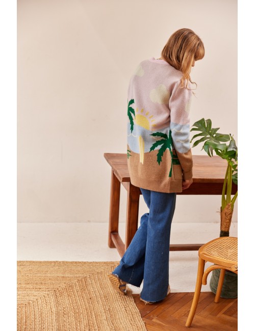 Life's Beach Cardigan Pink