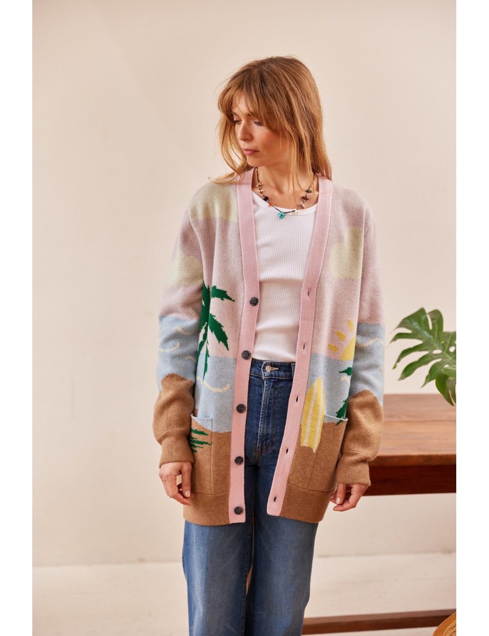 Life's Beach Cardigan Pink