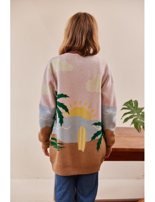 Life's Beach Cardigan Pink