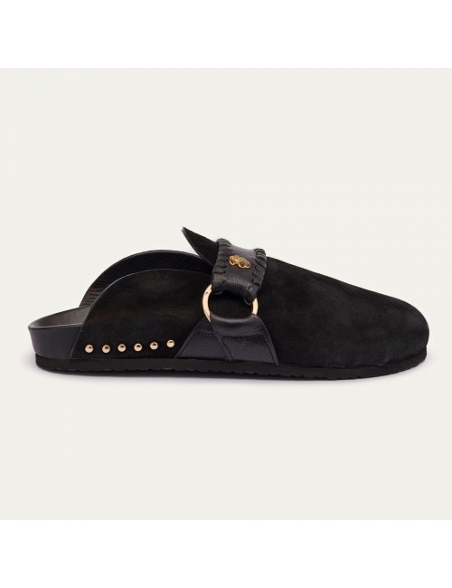 Georgette Mules Noir