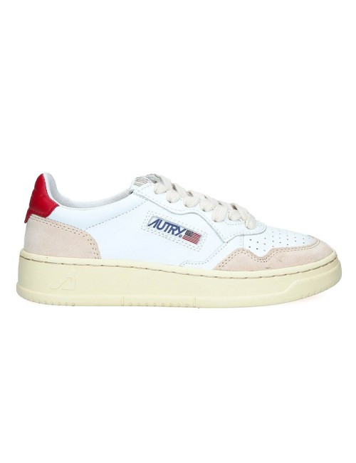 01 Low Leat Suede White Red