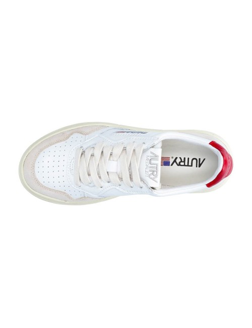 01 Low Leat Suede White Red