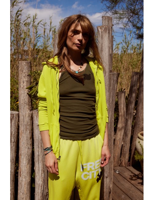 Superfluff Lux Zip Hoodie Glowlight Yellow