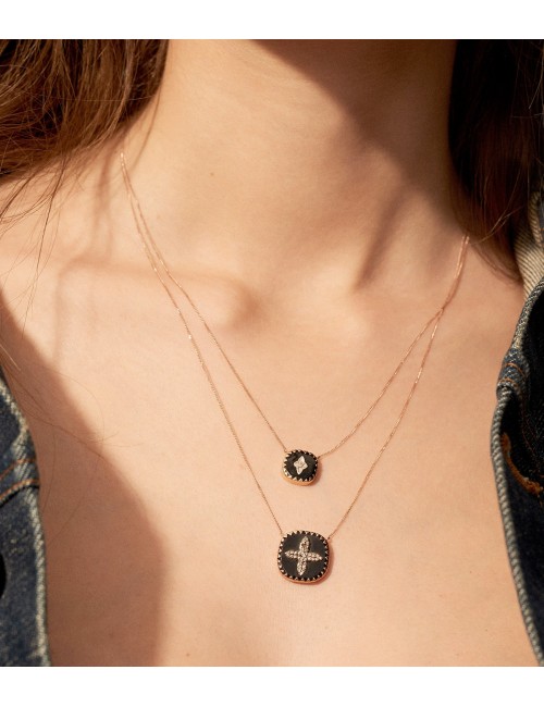 Collier Bowie Noir Diamant