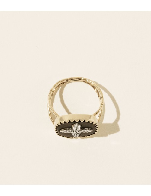 Bague Bowie 2 Noir Diamant