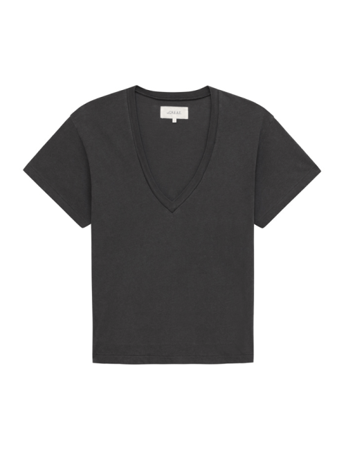 The V Neck Washed Black