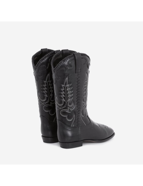 Midnight Western Leather Black