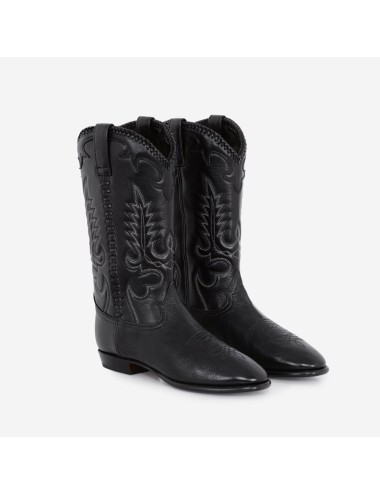 Midnight Western Leather Black