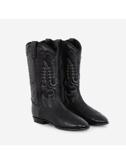 Midnight Western Leather Black