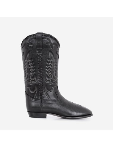 Midnight Western Leather Black