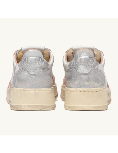 Sup Vint Low Leat White Powder Silver