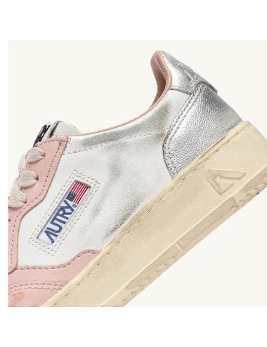 Sup Vint Low Leat White Powder Silver
