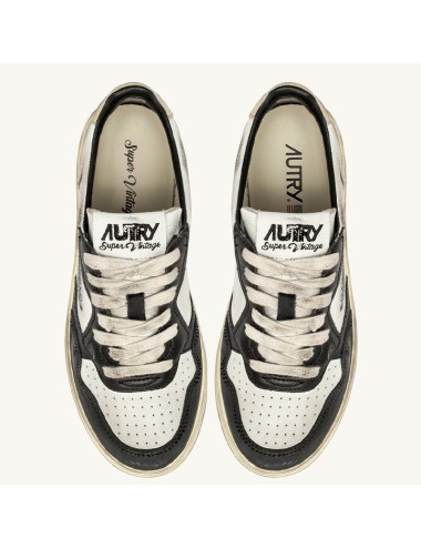 Sup Vintage Low Leat White Black Platinum