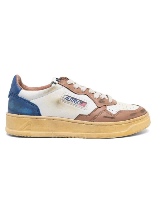 Sup Vint Low Leat White Cafe Blue