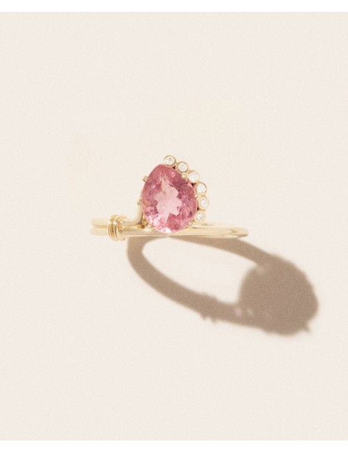 Sun2 Bague Tourmaline Rose