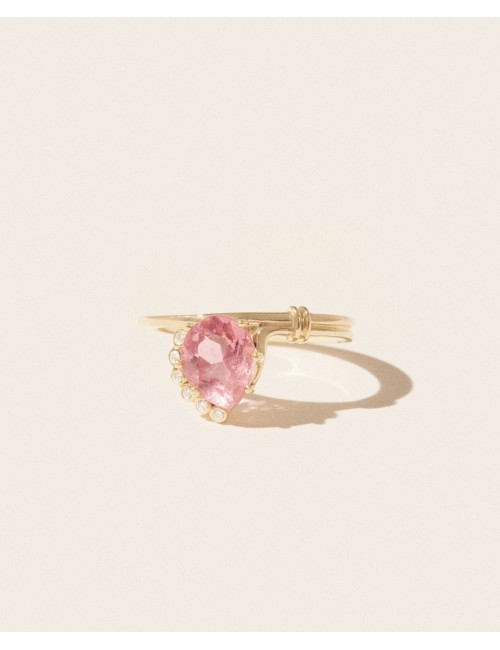 Sun2 Bague Tourmaline Rose