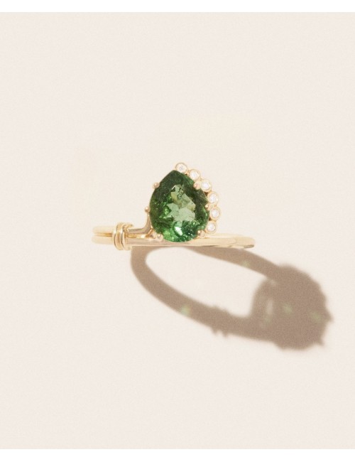 Sun 2 Bague Tourmaline Verte