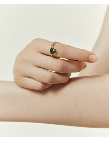 Sun 2 Bague Tourmaline Verte
