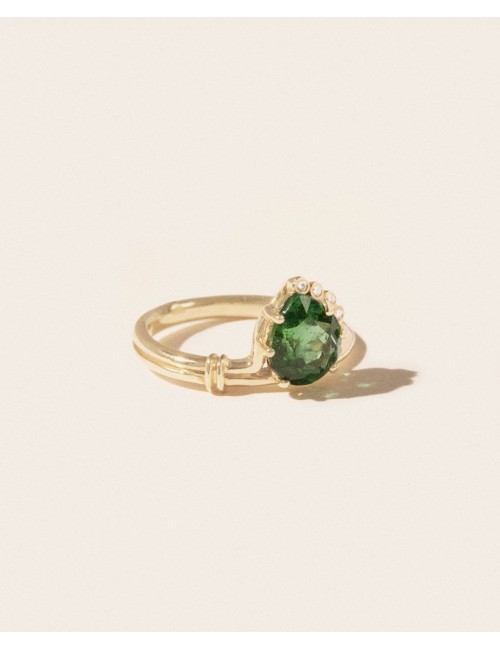 Sun 2 Bague Tourmaline Verte