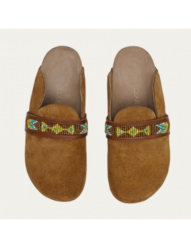 Georgette Mules Velours Pecan